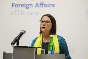 Press conference of Andrii Sybiha, Xavier Bettel and Yuriko Backes in Kyiv